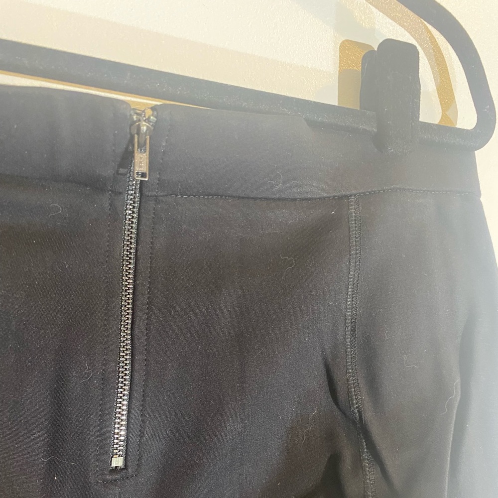 Black J. Crew Pixie leggings size L with a zipper in the back - Picture 2 of 3